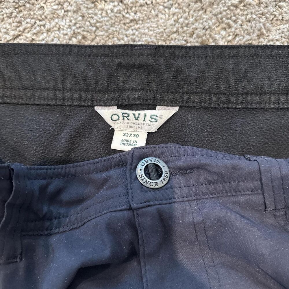 Orvis Men's Navy and Black Trousers - Picture 2 of 4